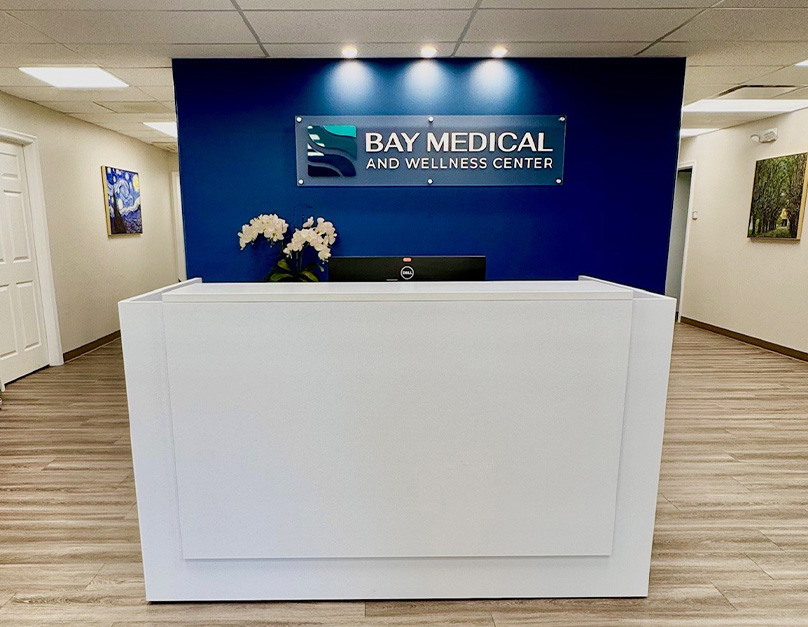 Calming treatment room at internal medicine doctor's office in Towson